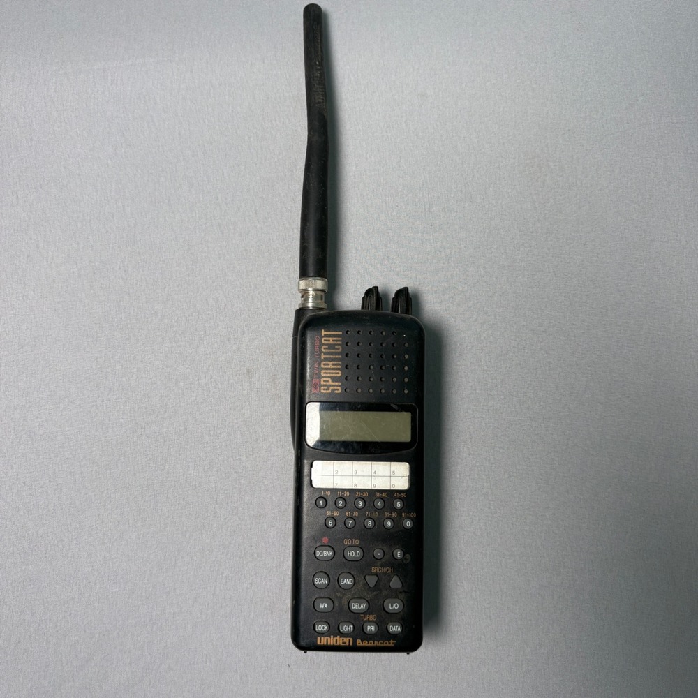Uniden Bearcat Sportcat SC150B Handheld Radio Scanner Twin Turbo Black Untested